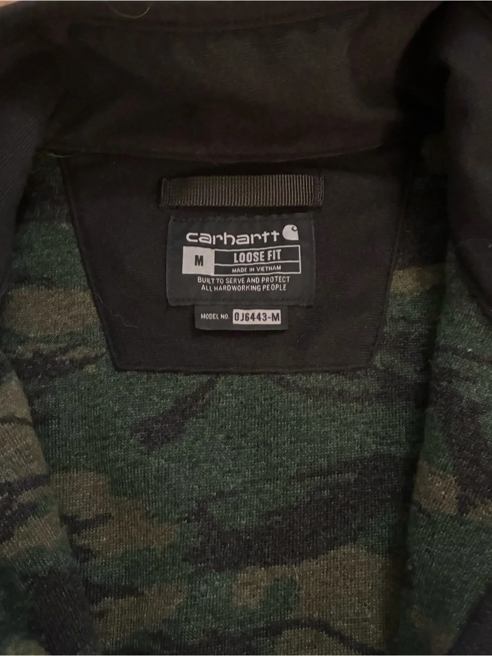 Carhartt Men's Green Camo Sherpa Half-Zip Pullover